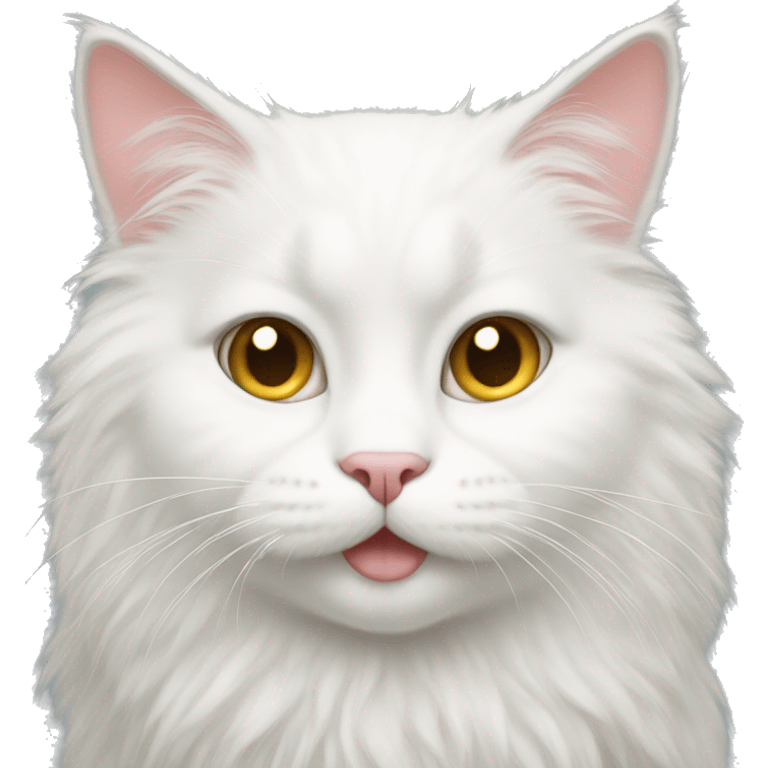 fluffy white cat emoji