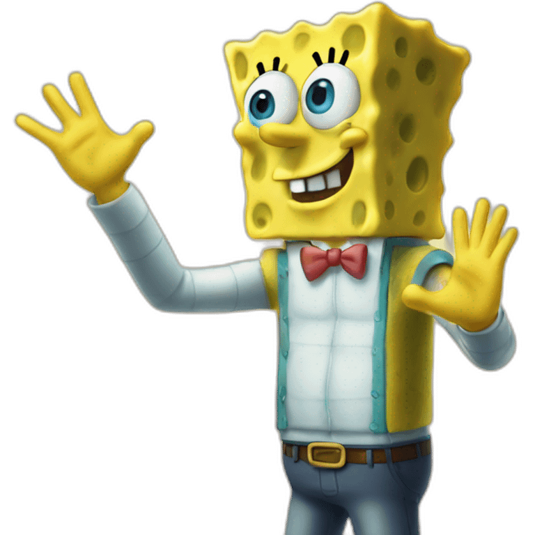 Spongebob high five emoji