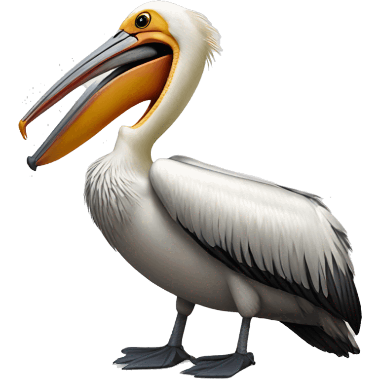 Mind-blown pelican emoji