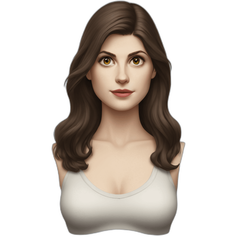 alexandra daddario in niko robin body emoji