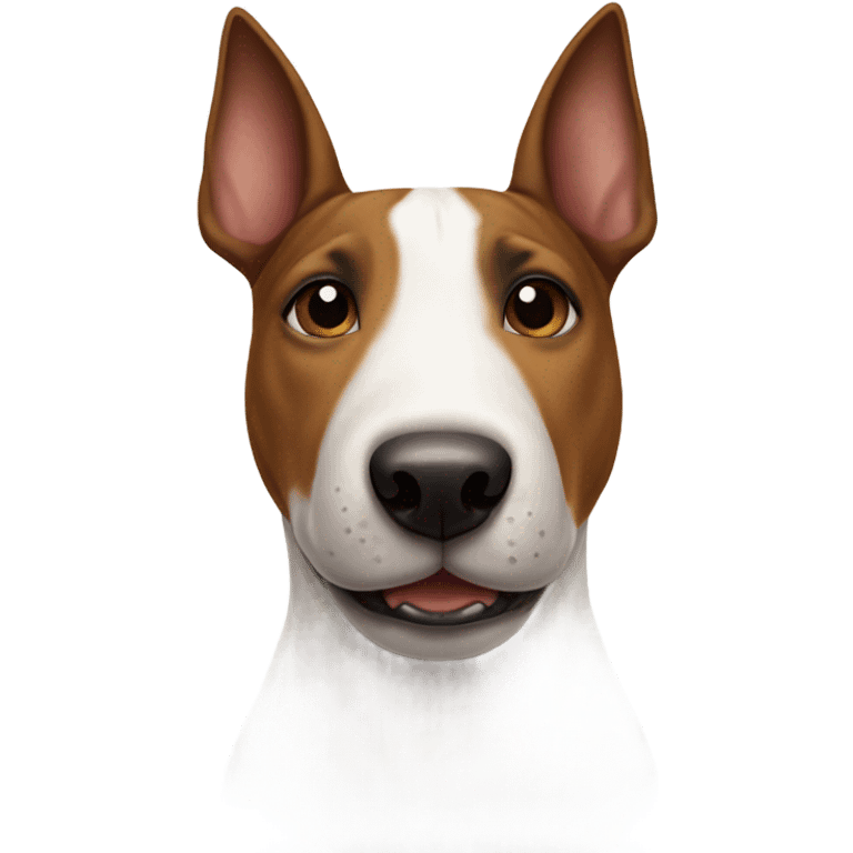 Bull terrier black head and brown emoji