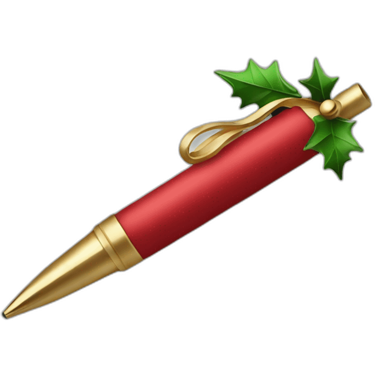 christmas pen emoji