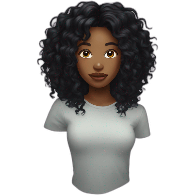 SZA black hair emoji