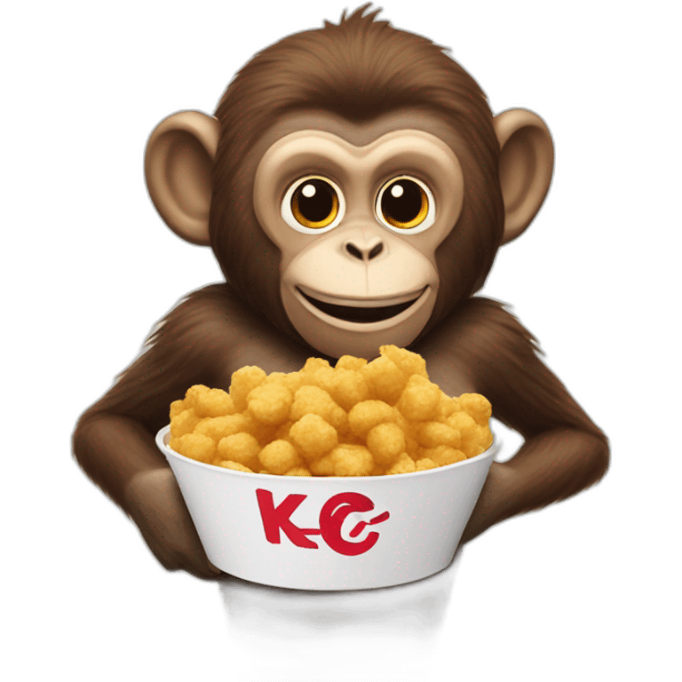 Monkey at kfc emoji