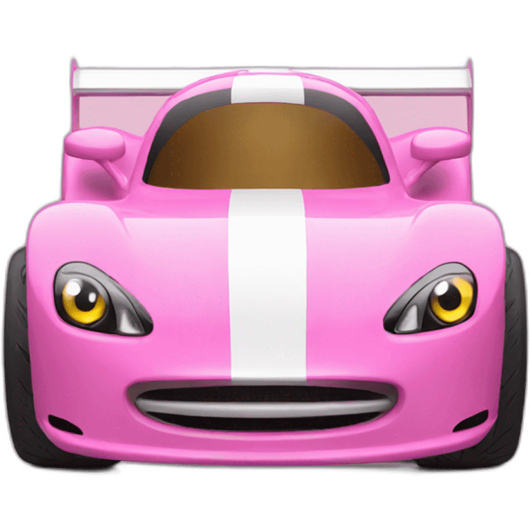 Pink race car emoji