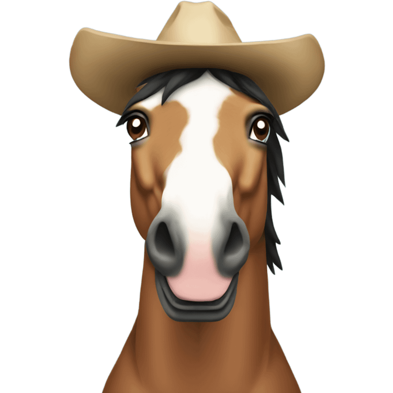 Horse with an LA hat emoji