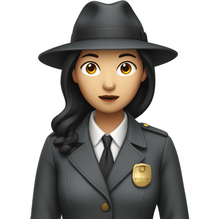 asian woman as a detective emoji