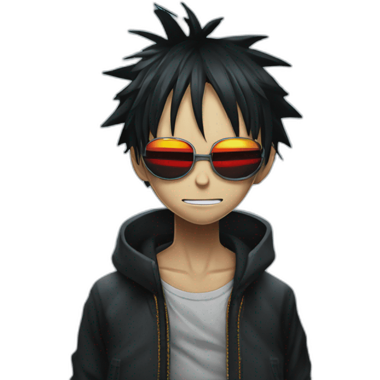 luffy cyberpunk emoji