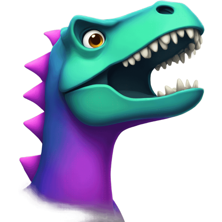 A dinosaur at a rave emoji