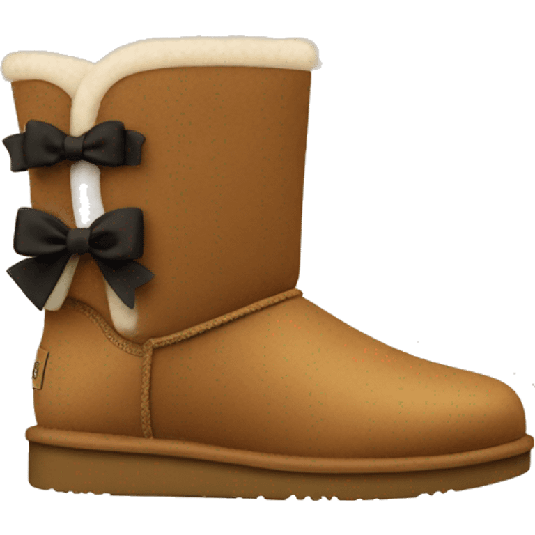 Ugg tasmans hazelnut colored with bows on them emoji