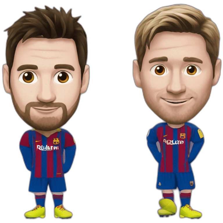 Messi and sketbordig emoji