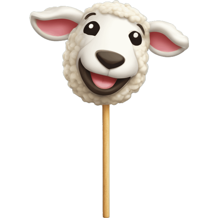 Roasted lamb on a stick horizontal emoji