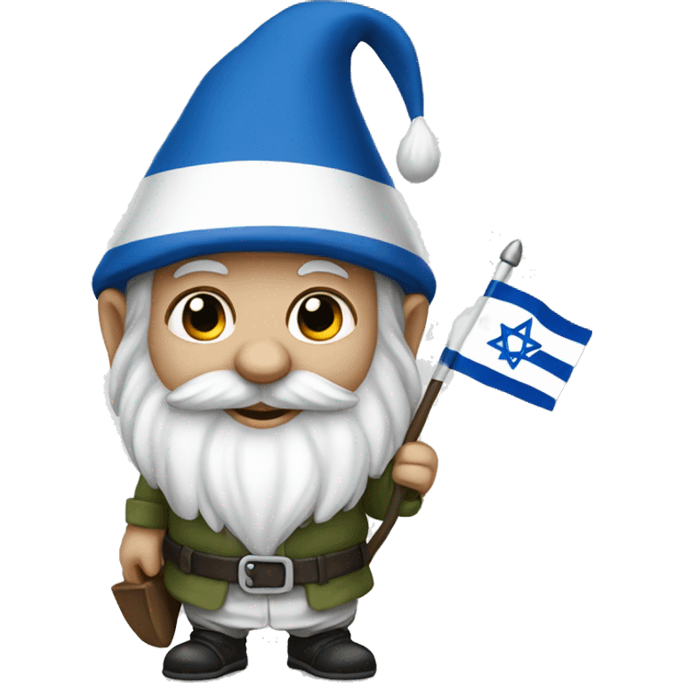 Gnome with Israeli flag emoji