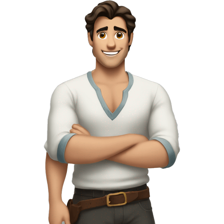 Prince Eric wearing a v neck shirt emoji