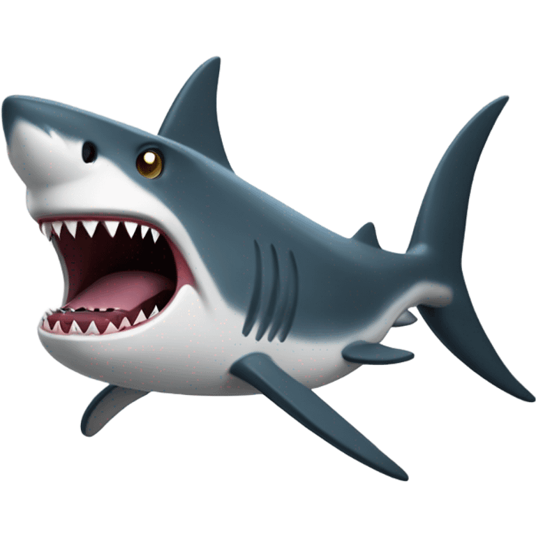 Scary shark emoji