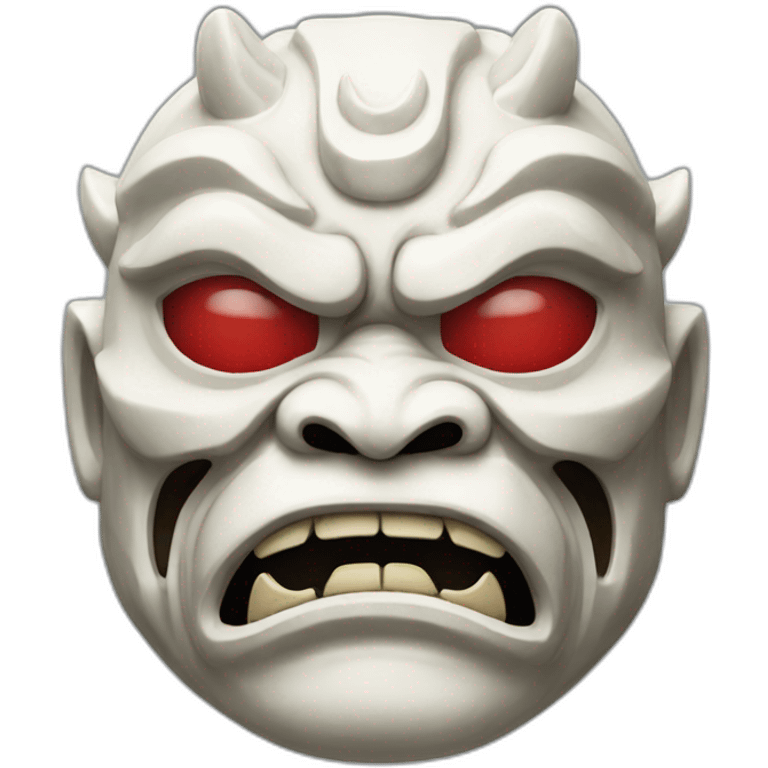 marble japanese oni mask emoji