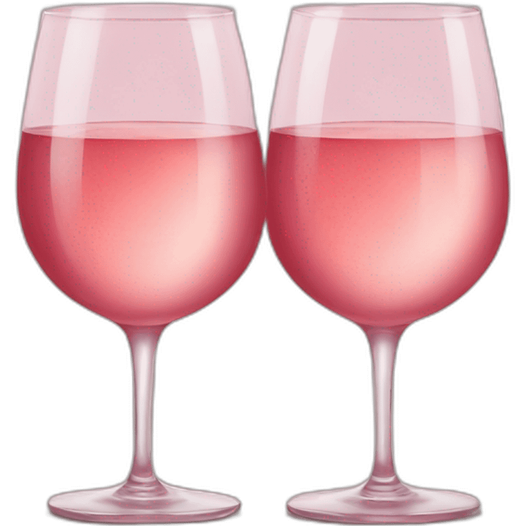 Two glasses of rose wine are clinking emoji