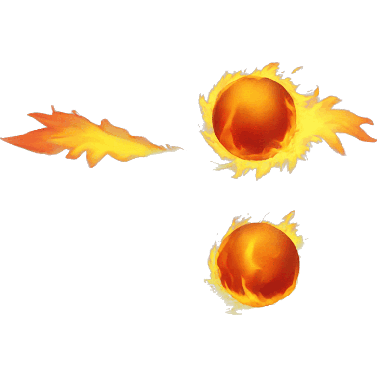 ball of fire flying by fireball emoji