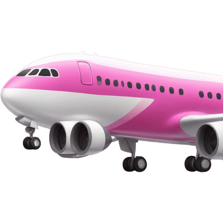 Pink airplane landing emoji