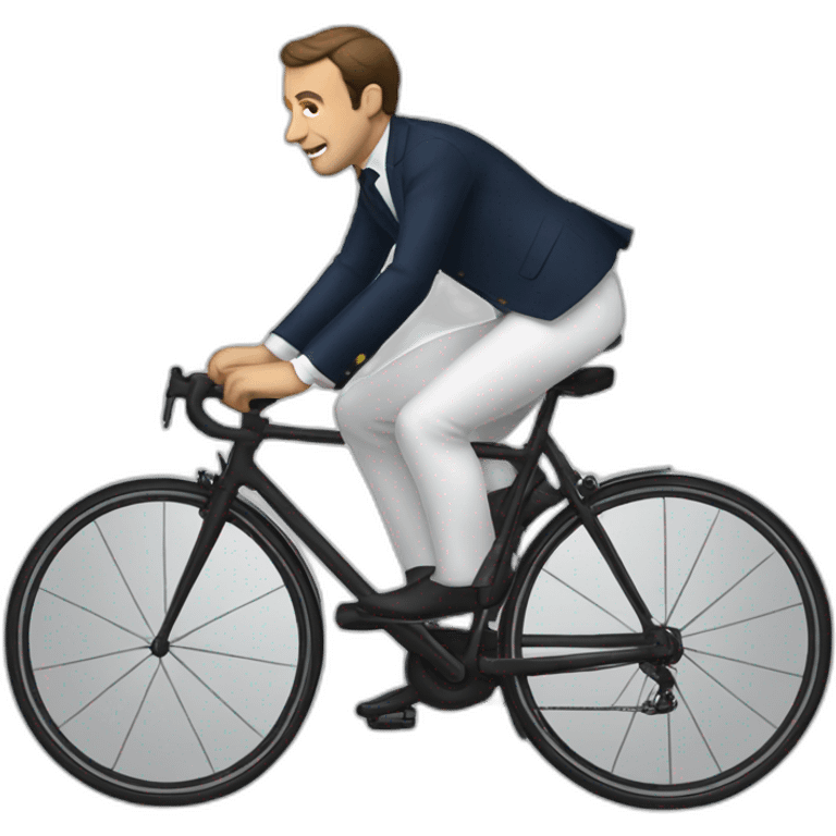 Macron en velo emoji