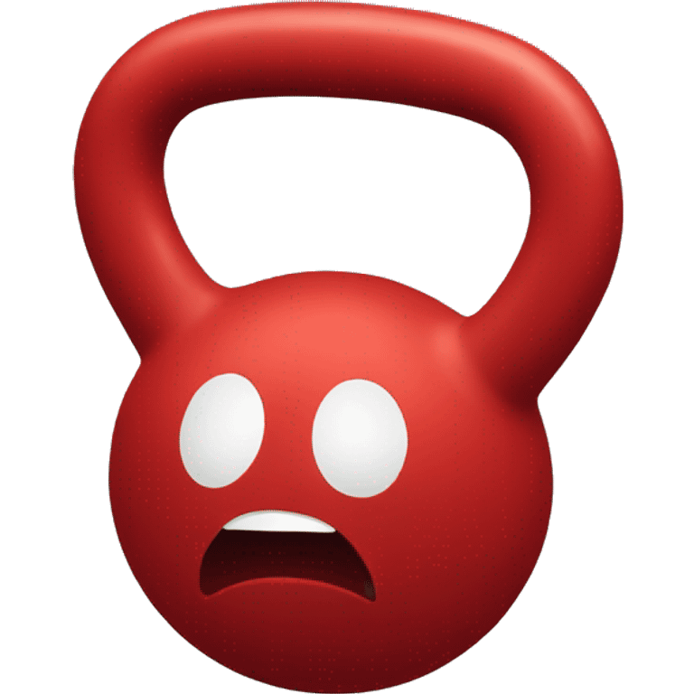 red kettlebell, no face emoji