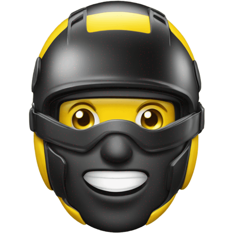 Smiley wearing motor helmet emoji