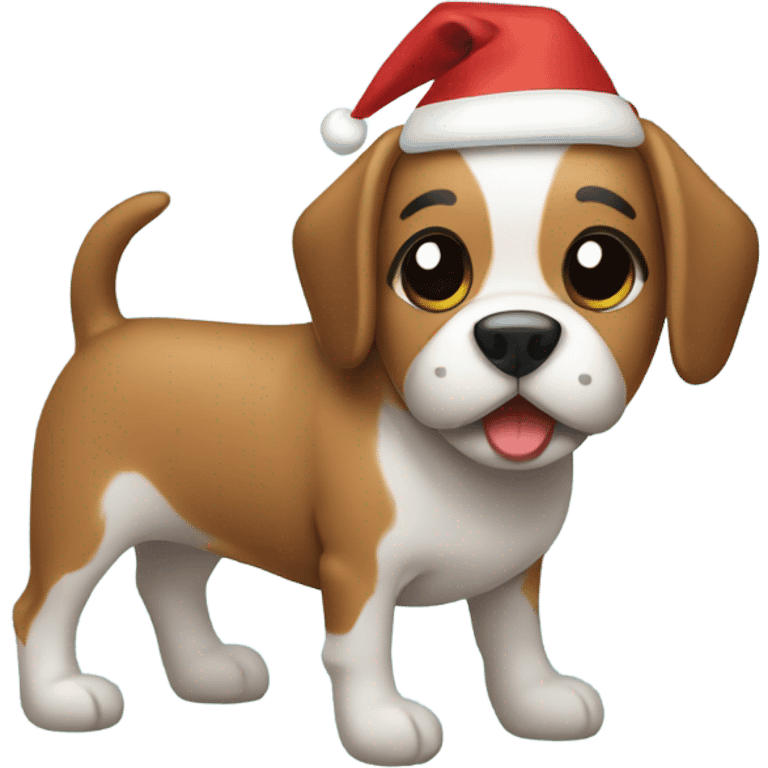 Wrapping holiday dog emoji