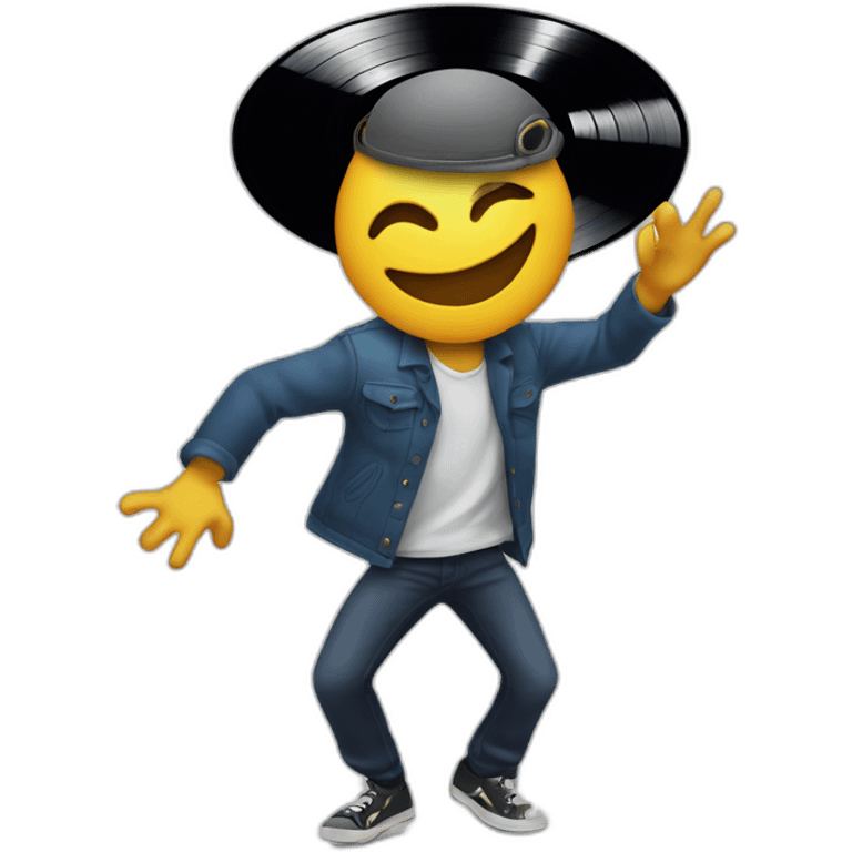 dancing vinyl record emoji