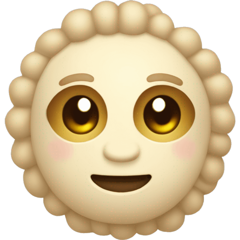 Muñeco hipopótamo de peluche color beige emoji