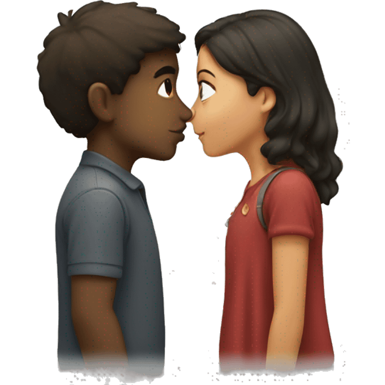 Boy kissing girl emoji