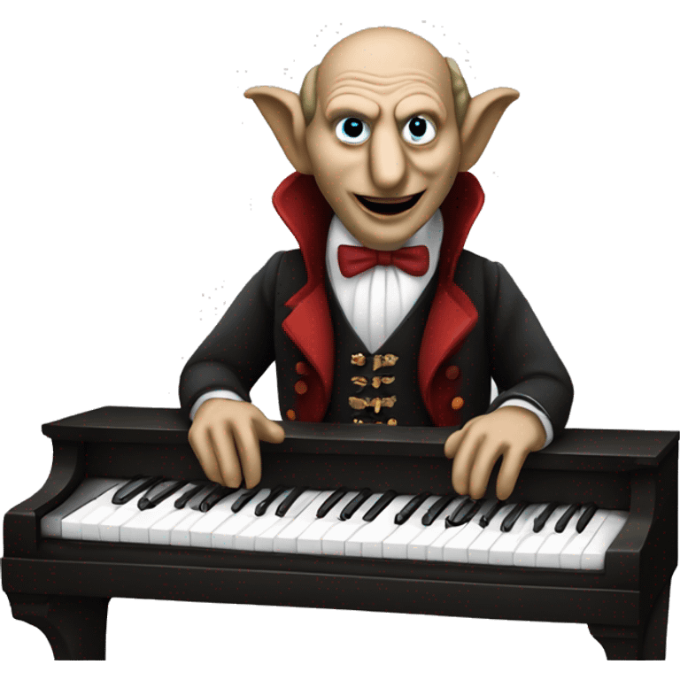 Count von count playing piano, iOS emoji stye art emoji