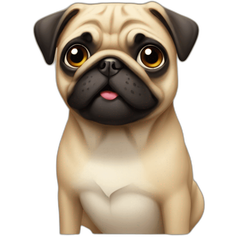 pug from gift box emoji