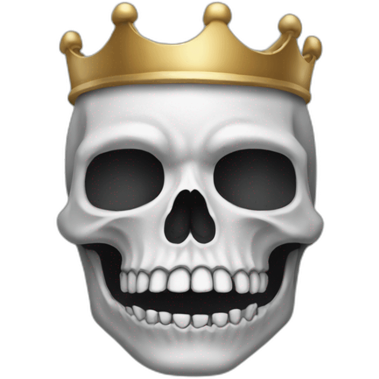 💀whit crown  emoji