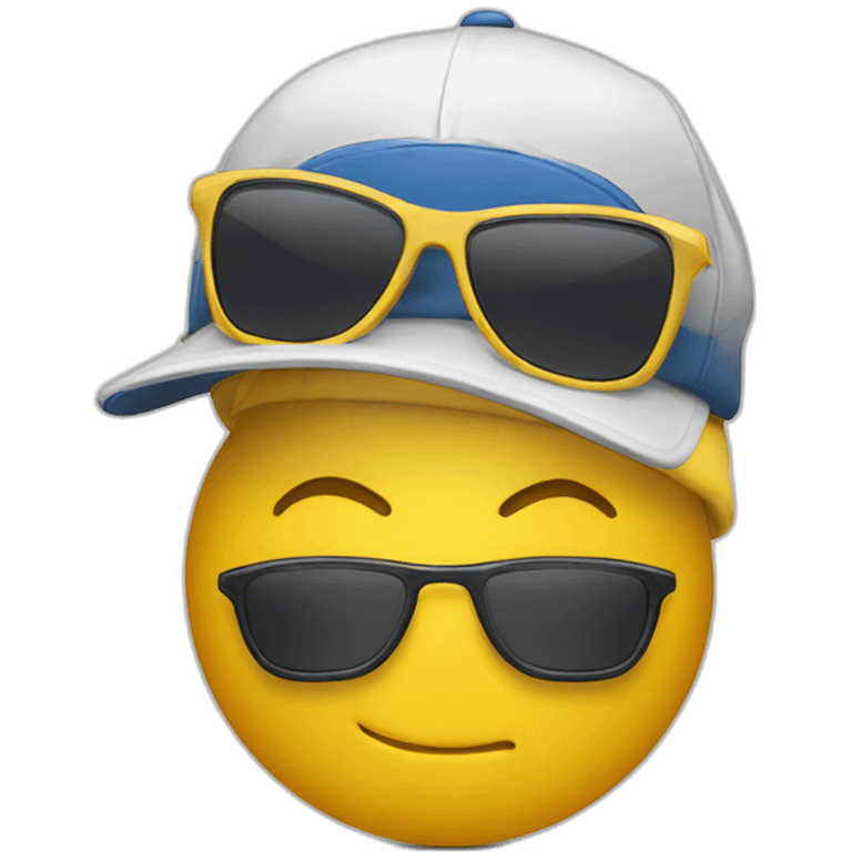 Yellow lag with sunglasses and ball cap emoji