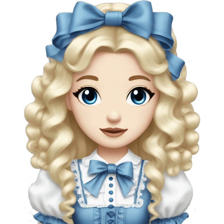 sweet lolita blond hair blue eyes white skin emoji