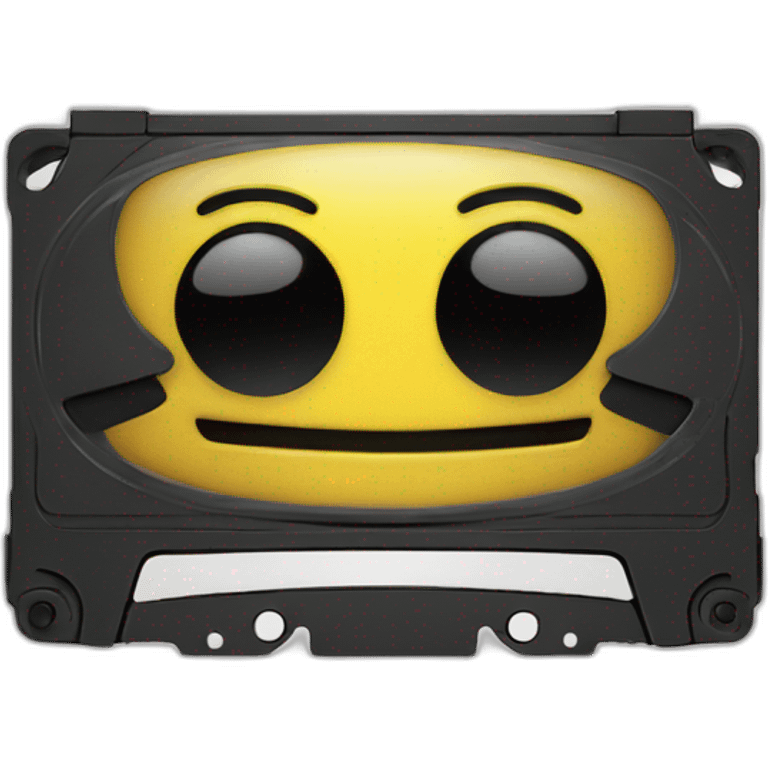 Smiling vhs tape emoji