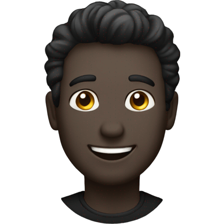 calvo happy man in black emoji