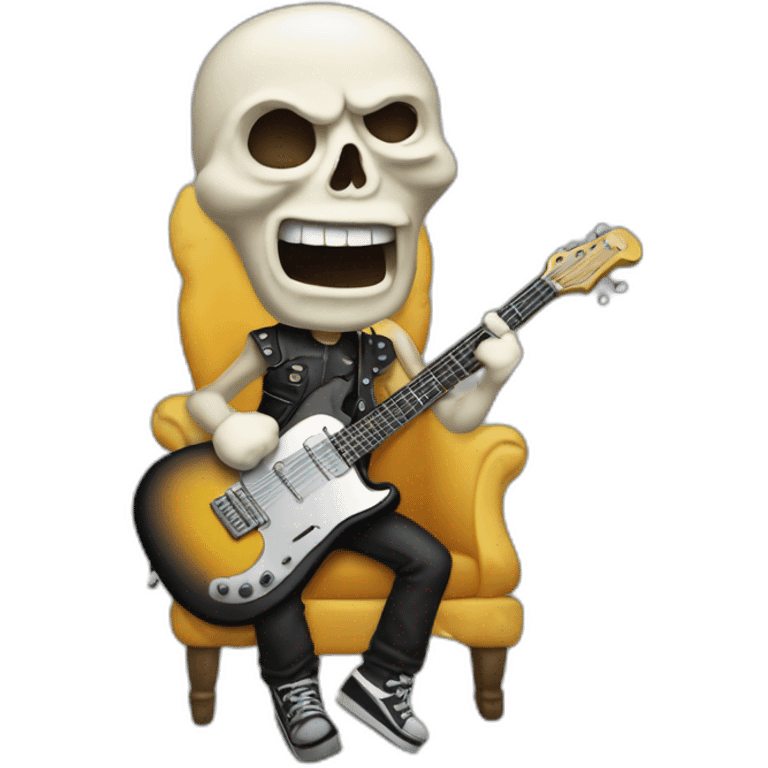 Squelette rocker emoji