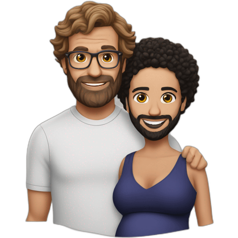 mo Salah and pregnant jurgen klopp emoji