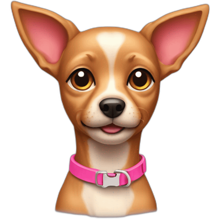 toy terrier dog with pink collar emoji