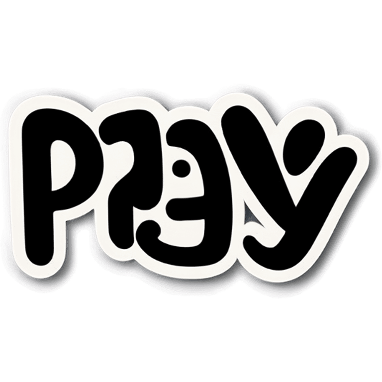 The word pray in coquette aesthetic emoji