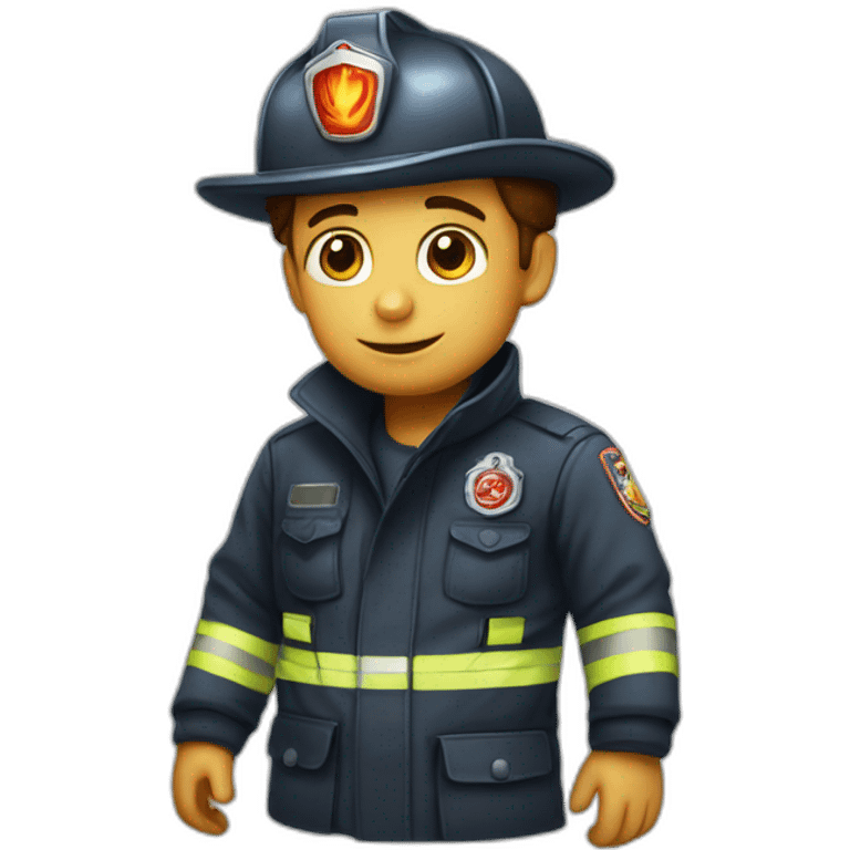 pompier en tenue de feu emoji