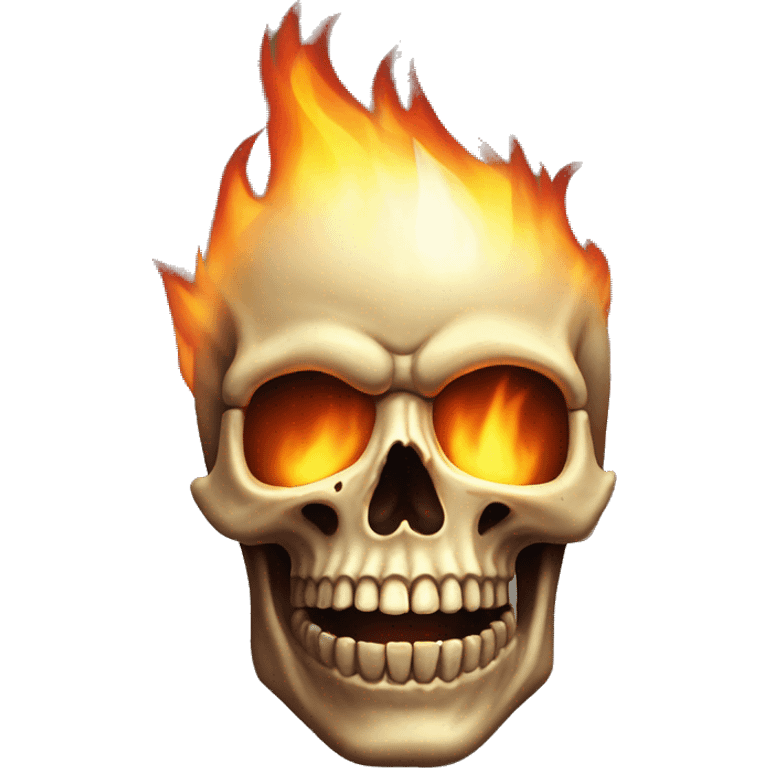 Skull on fire emoji