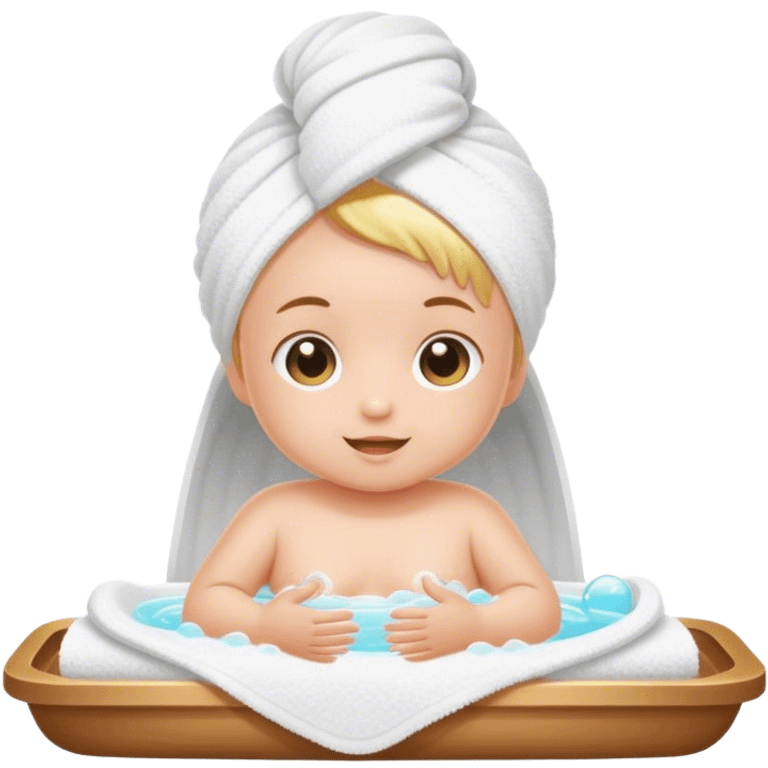 Baby spa day  emoji