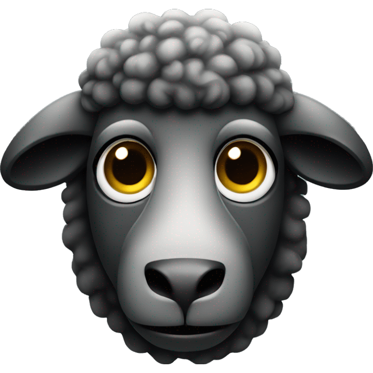 suspicious black sheep  emoji