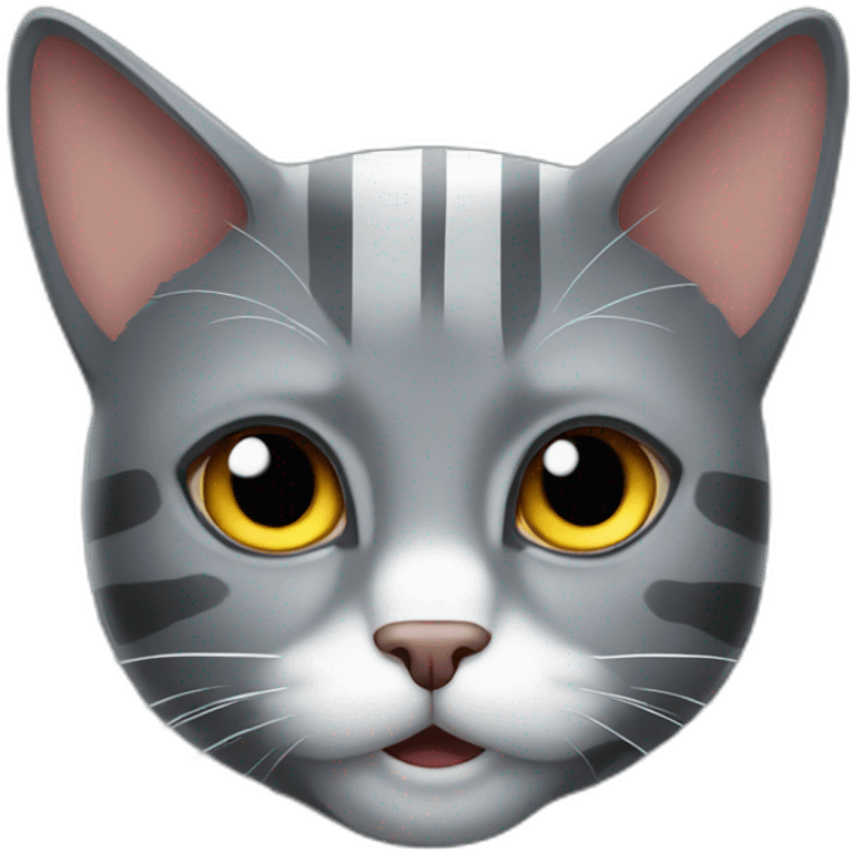 a grey cat as captain america emoji