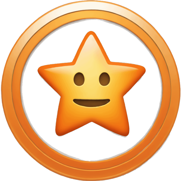 orange coin with star emoji