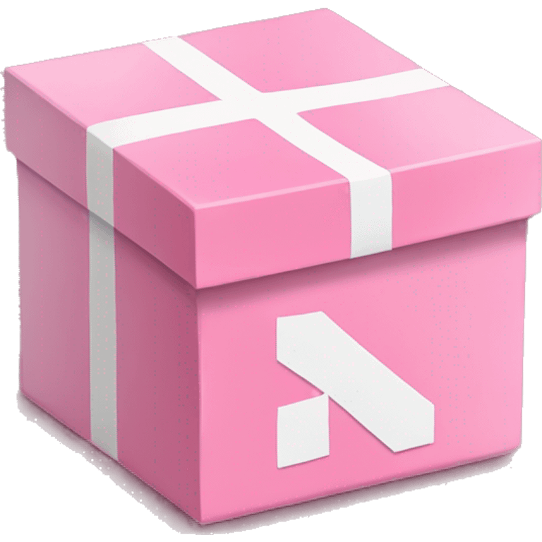 Pink box with white checkmark emoji