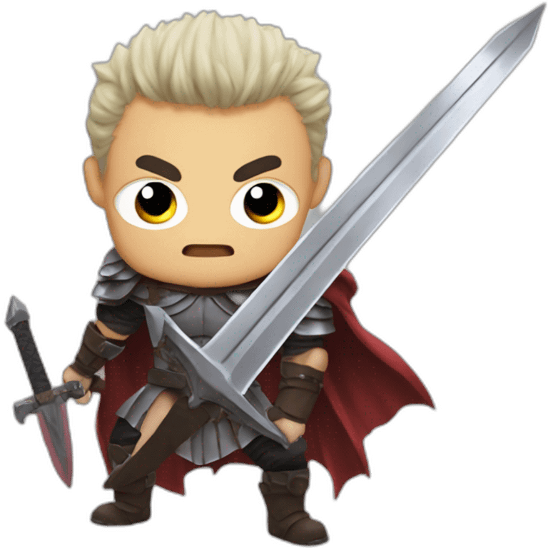 angry berserk guts carrying a huge sword on his shoulder emoji