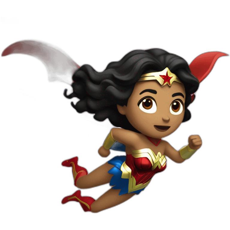 Wonderwoman fly in Space emoji